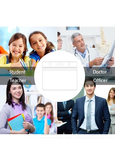 Fosenze Pvc Su Geçirmez Kimlik Kart Koruması, 5 Adet, 3x4 İnç, Şeffaf Kart Kılıfı Diğer