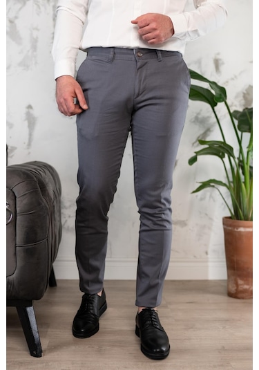 Notra Slimfit Dar Paça Erkek Yazlık Gabardin Chino Pantolon 001
