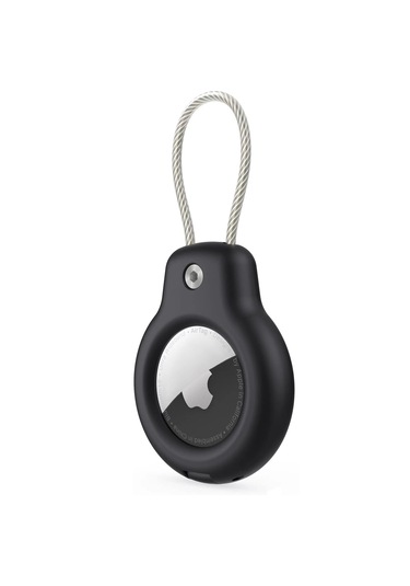 Buff Tagsafe Rope Steel Taşınabilir Anahtarlık Airtag Kılıf Black