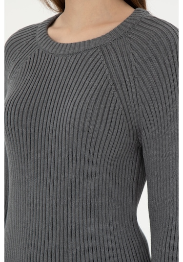 U.s. Polo Assn. Kadın Gri Melanj Kazak /triko 50297095-vr086 GRİ MELANJ Gri Melanj