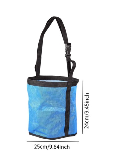 Homyl At Yem Torbası File Nefes Alabilen Güçlendirilmiş Mavi Mavi