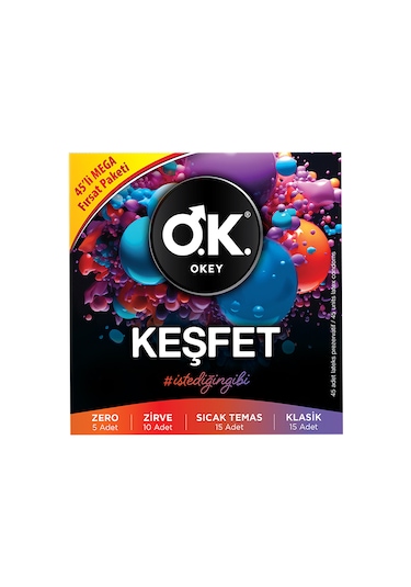 Okey Keşfet Prezervatif 45'li