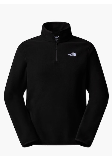 The North Face M Glacier Fleece 1/4 Zip Erkek Polar Siyah