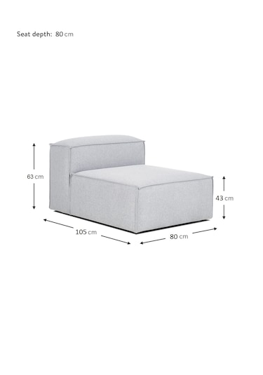 Most Mollis Orta Modül Berjer Silinebilir 32 Gri Keten Kumaş Yumu Gri