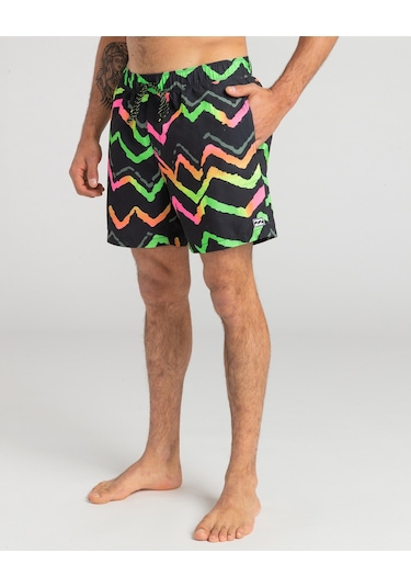 Billabong Desenli Erkek Deniz Şortu Ebyjv00107 Gri