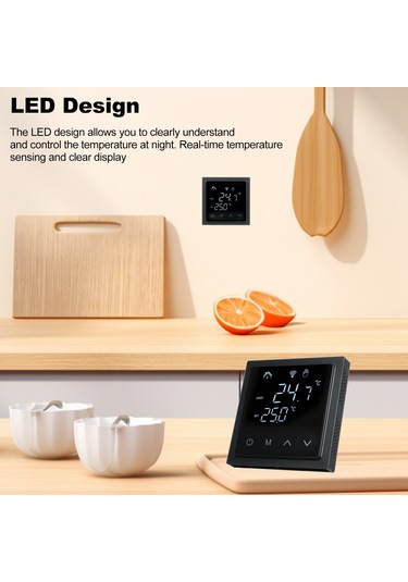 Yifomall Wifi Akıllı Termostat - 16a Yerden Isıtma Kontrolü, Led Dokunmatik Ekran, Uzaktan Kontrol Mh-1828aw