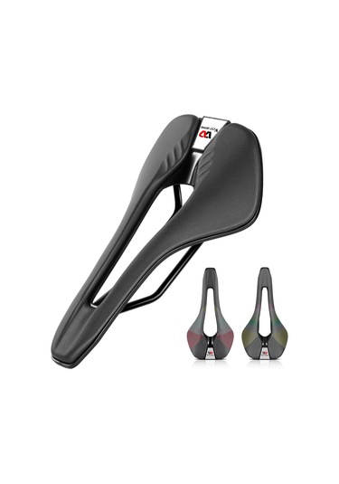 Padalink Mountain Bike Ergonomic Saddle - Hollow Ventilated Comfortable Seat With Pressure Relief Design, Black Cycling Equipment Siyah