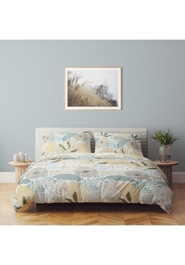 Cotton Collection Çift Kişilik Nevresim Takımı Dune Çok Renkli