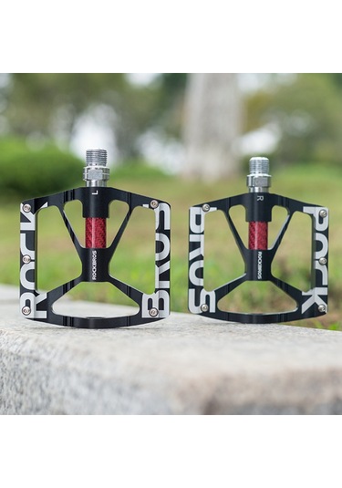 Rockbros K307t Ultralight Bisiklet Pedalları Geniş Platform Mtb Dağ Bisikleti Yansıtıcı Bisiklet Rulman Pedalları Kırmızı