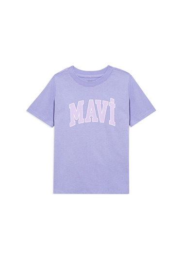 Mavi - Mavi Logo Baskılı Mor Tişört 7610109-70541 Mor
