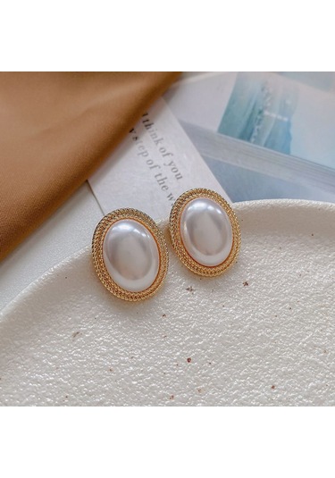 Skycity Gece Tarzınızı Şımartan İnci Ve Kristal Küpe Seti Zarafetin Simgesi Gold