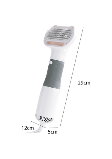 Homyl Pet Kurutma Saç Makinesi Slicker Fırça Ev Kedi Gri