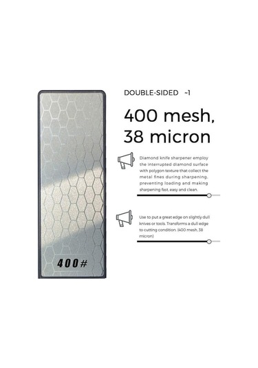 Ulzyvf 5-ın-1 Elmas Bileme Plakası Seramik Bıçak Bileyici Çubuk Çift Taraflı 400/1000 Grit Petek Yüzey Dış Mekan