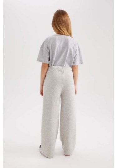 DeFacto Kız Çocuk Wide Leg Pantolon B7784A8NSGR210 Gri