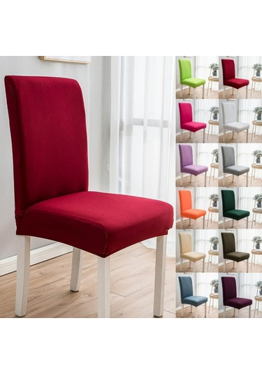 Xiyyadms Esnek Solide Mutfak Sandalye Kılıfı - Nemi Emici Toz Koruyucu Yıkama Kolay Spandex Dekoratif Koltuk Örtüsü Mavi