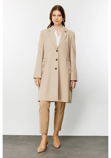 Ekol Minimalist Midi Pardesü: Günlük & İş Stilleri İçin Oversized Camel