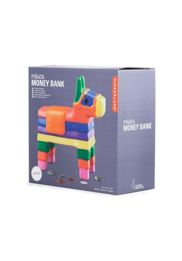 Kikkerland Coın Bank Pınata Çok Renkli Seramik Kumbara