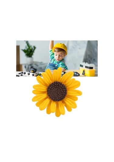 Lemestar Güneşçiçeği Desenli Kadın Broşu - Uniqe Dekoratif Aksesuar - Kumaş, Ceket, Cardigan İçin Zımba - Leylak Desenli Moda Takı Çok Renkli