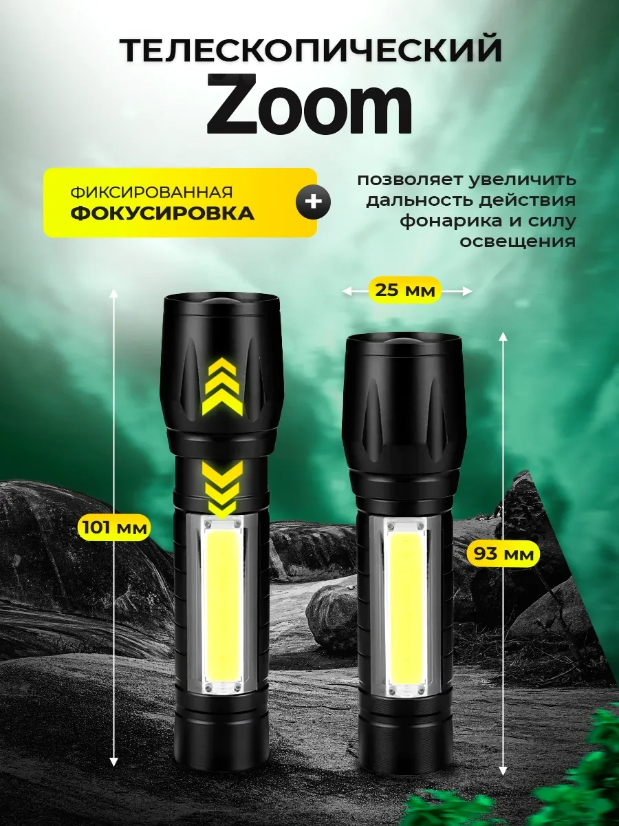 Şarjlı El Feneri Cep Boy Usb Led 291898624 Siyah