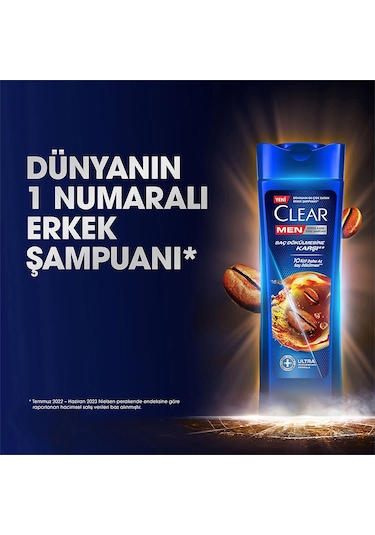 Clear Men Kepeğe Karşı Etkili Şampuan Saç Dökülmesine Karşı 3 x 350 ML