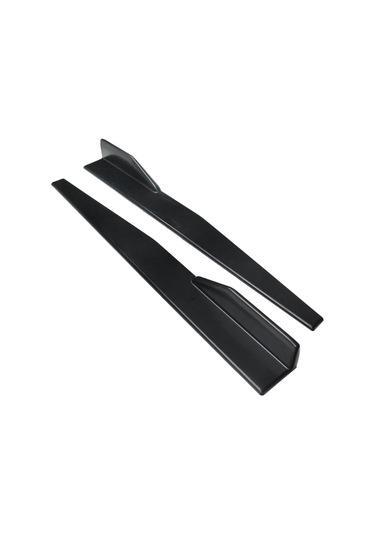 2 Adet Yan Etek Rocker Ayırıcılar Difüzör Kanatçık Kanatlar Tampon Araba Gövde Şekillendirme Seti Siyah