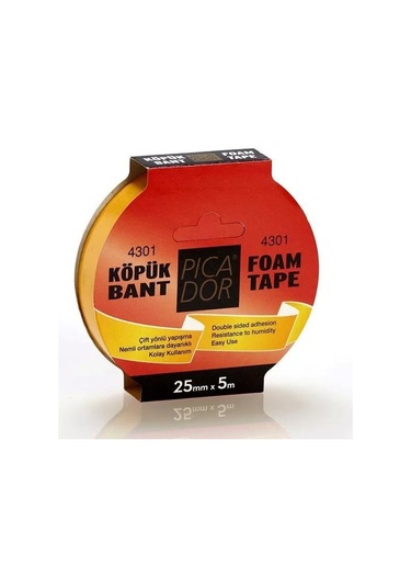 Picador Çift Taraflı Köpük Bant 25mmx5m Kn005