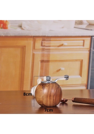 Jialan El Krank Ahşap Tuz Biber Değirmeni Seramik Çekirdek Ahşap