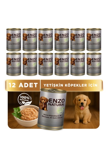 Enzo Natural Dana Etli Yavru Köpek Maması 12 x 410 G