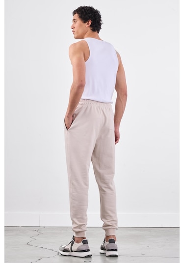 Dufy Bej Erkek Eşofman Altı - Regular Fit Bej