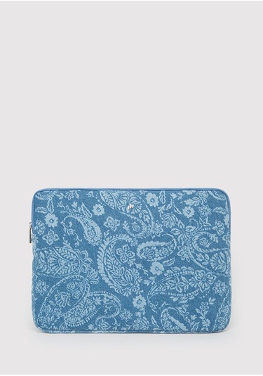 Mavi - Etnik Desenli Denim Laptop Çantası 1913825-31558