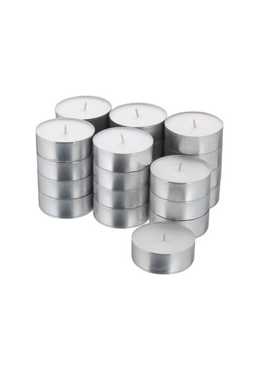 Ikea Glımma Tealıght Mum 24 Lü Paket - 5,9 Cm Beyaz