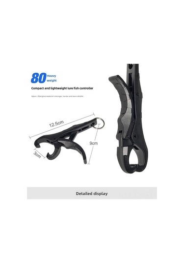 Springsun Dayanıklı Nylon Cam Elyaf Kilitli Ağızlı Balık Tutucu - Multifonksiyonel Luya Kancası, Hafif Ve Güçlü Büyük Balık Kontrolü Siyah