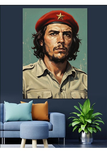 Karizma Tablo Che Guevara Portresi Dekoratif Kanvas - Mdf Ahşap Tablo