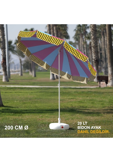 Pembe-mavi Plaj Şemsiyesi 200 Cm Ø