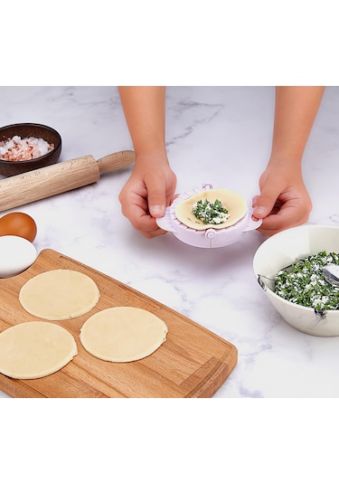 Pratik Ravioli Poğaça Çiğ Börek Mantı Kurabiye Kalıbı Plastik Beyaz