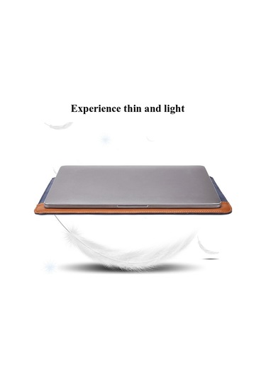 Yatay Mikrofiber Renk Eşleştirme Notebook Astar Çantası, Stil: Astar Çantası Mavi + Kahverengi , Uygulanabilir Model: 13 -14 İnç Siya