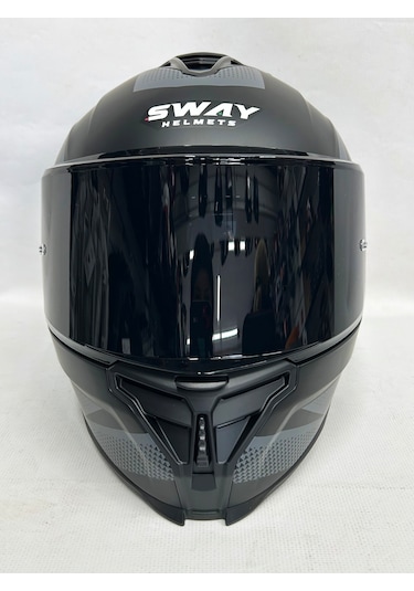 Sway Sw 867 Asphalt Black Grey Siyah Vizörlü Iç Vizörlü Kapalı Kask
