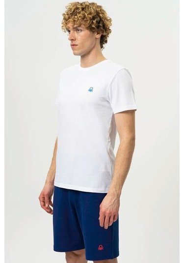 United Colors of Benetton Bnt M20465 23Y Erkek T Shirt 2Xl Beyaz