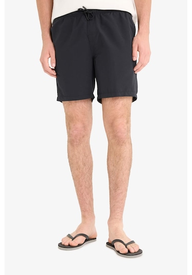 DeFacto Regular Fit File Astarlı Diz Üstü Deniz Şortu E4736AX25HSBK27