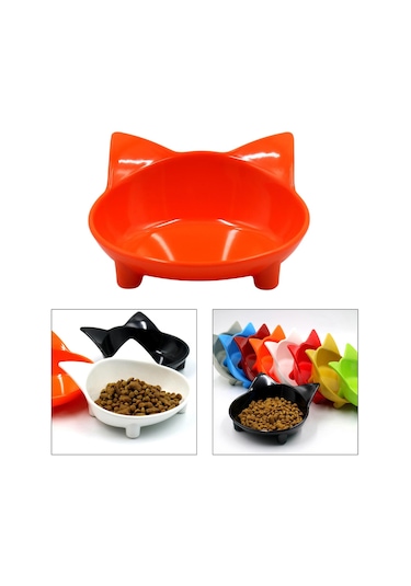 Homyl Sevimli Hayvan Kedi Kulakları Şekilli Mama Su Kasesi