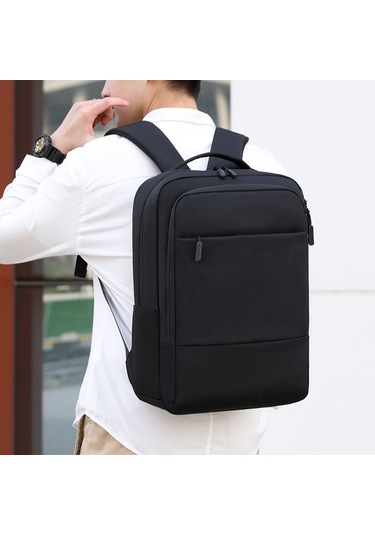 Moveevo Usb Desteğiyle 15.6 İnç Laptop Sırt Çantası, İş Ve Seyahat İçin Büyük Kapasiteli, Siyah Oxford Kumaş Unisex Çanta Siyah