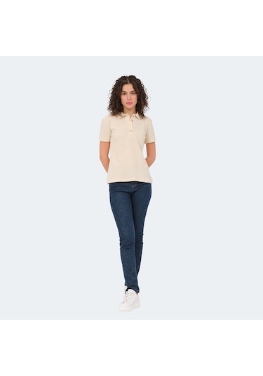 Slazenger VERA I Kadın Polo Yaka Krem Tişört