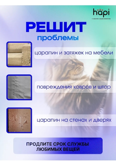 Hapi Duvara Monte Edilebilen Kendinden Yapışkanlı Kedi Tırnak Törpüsü 413294656