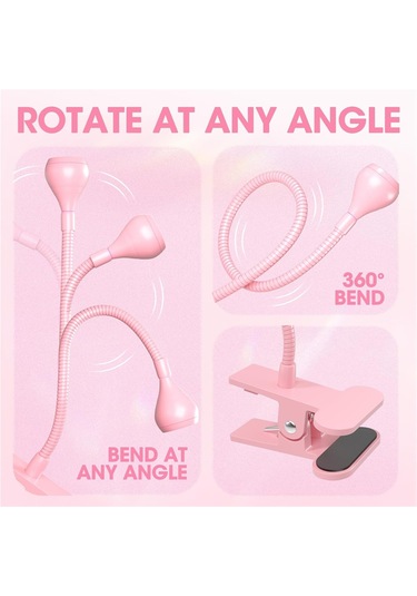 Xurunkeji 3w Led Tırnak Lambası Uv Jel Cila Kürleme Lambası Esnek Kaz Boynu Usb İle Çalışan Pembe Taşınabilir Jel Cila Kürleme Lambası