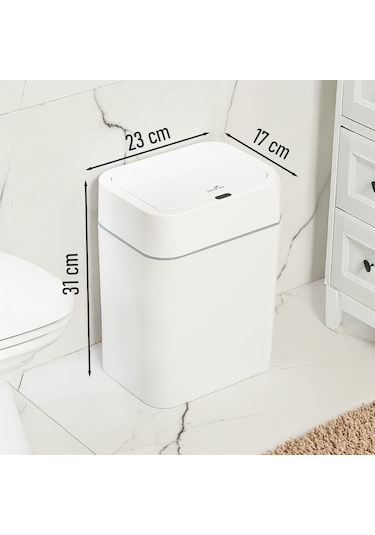 Sensörlü Çöp Kovası 12 Litre Beyaz
