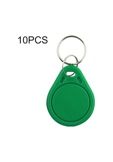 Sones 10 Adet Ic Erişim Kontrol Kartı Giriş Kontrolü M1 Uyumlu Fudan Rfid 13.56mhz Keyfob Sleutelhanger Etiketi Sleutelhanger Yeşil