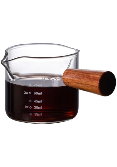 Suntek Barista Süt Barı Için Ahşap Saplı Şeffaf Çift A