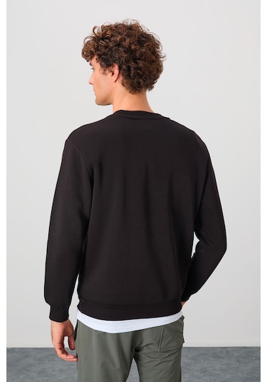 Tommy Life Omar Siyah Şardonlu Erkek Sweatshirt - 88137 Siyah