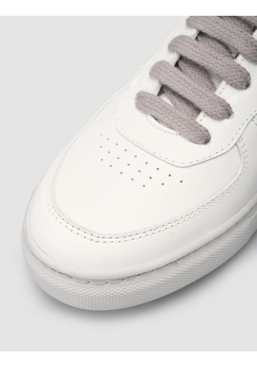 Monamae Beyaz - Gri Detaylı Kadın Sneaker Beyaz