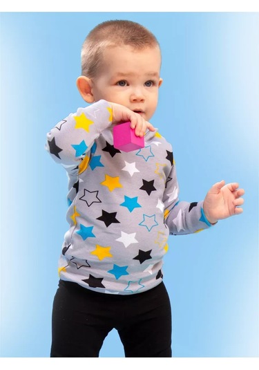 Totemfox Baskılı Düğmeli Yaka Kazak 175334024 Gri